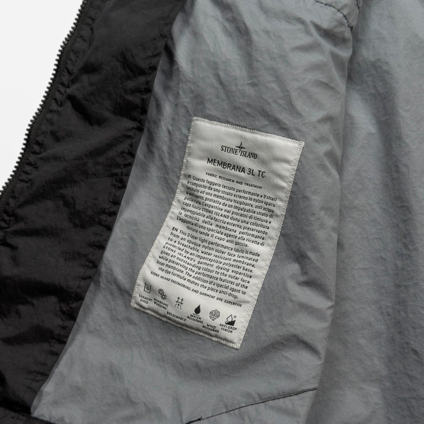 S/S 24 Stone Island Membrana 3L TC - Black