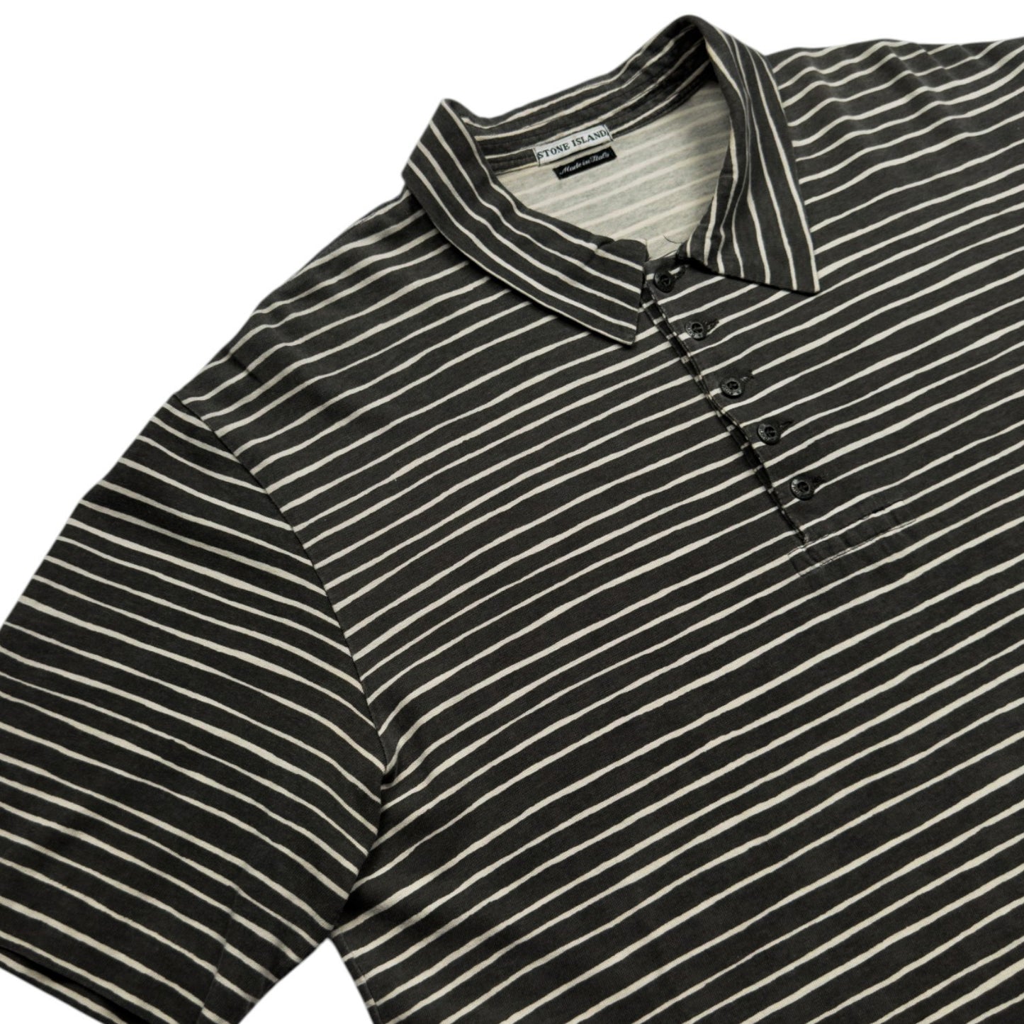 S/S 03 Stone Island Vintage Striped Polo Shirt