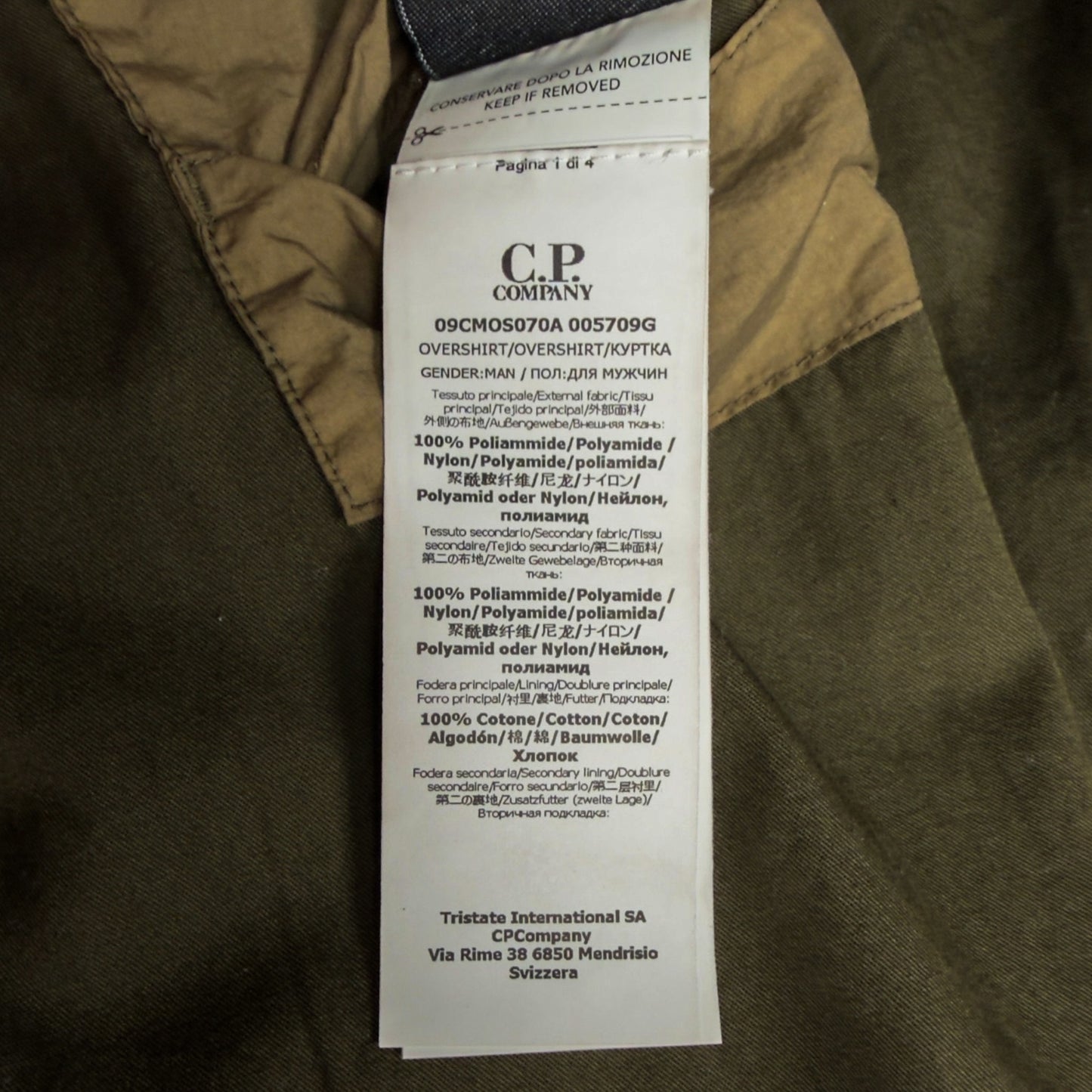A/W 20 C.P. Company M.T.t.N. Lens Overshirt - Dark Olive