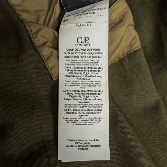 A/W 20 C.P. Company M.T.t.N. Lens Overshirt - Dark Olive