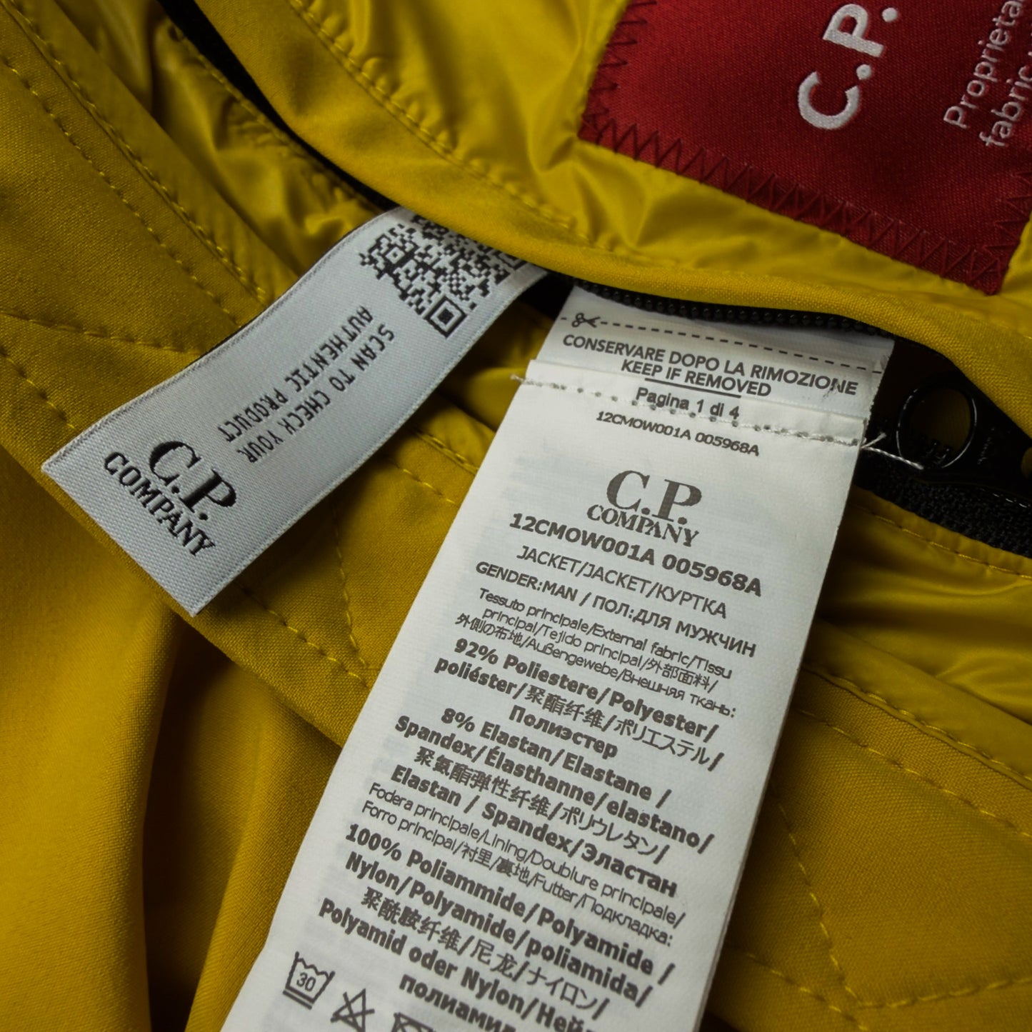 S/S 22 C.P. Company Light C.P. Shell-R Goggle Jacket - Yellow