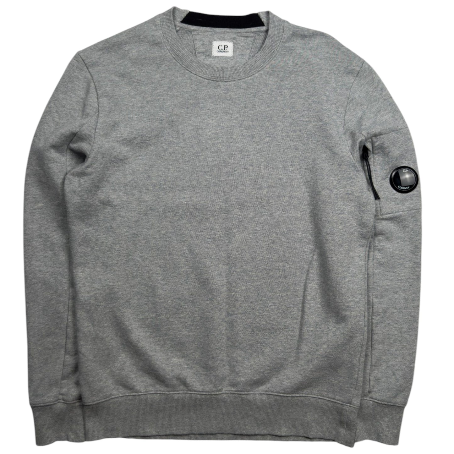 C.P. Company Diagonal Raised Fleece Crewneck Sweater - Grey