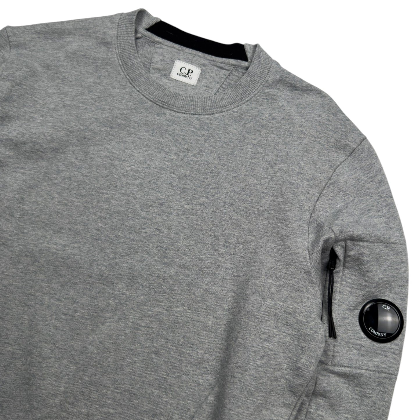 C.P. Company Diagonal Raised Fleece Crewneck Sweater - Grey
