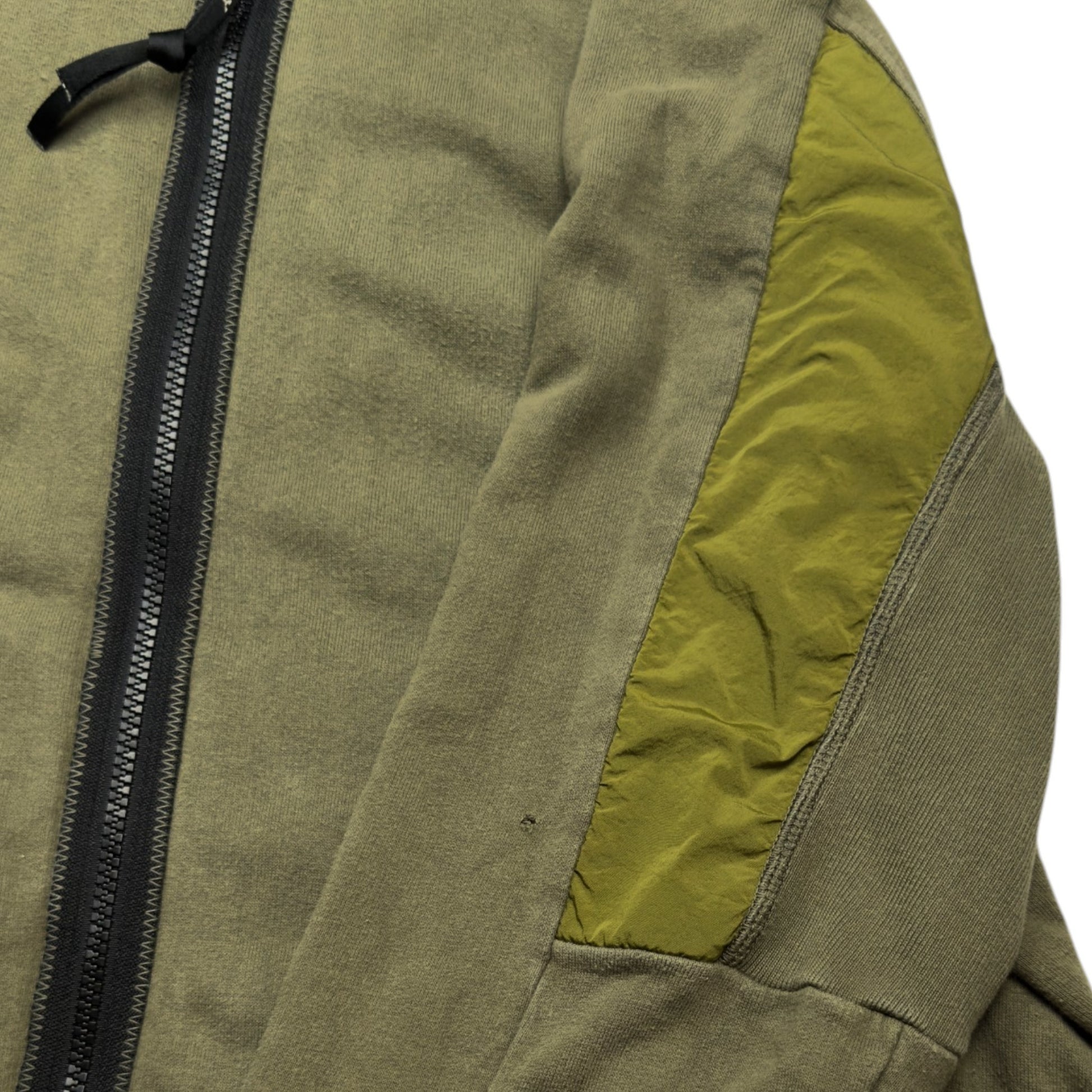 S/S 20 C.P. Company Mako Cotton Goggle Zip Hoodie - Olive Green