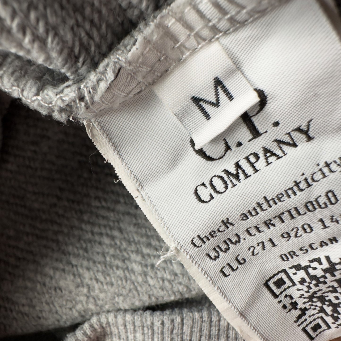 C.P. Company Diagonal Raised Fleece Crewneck Sweater - Grey