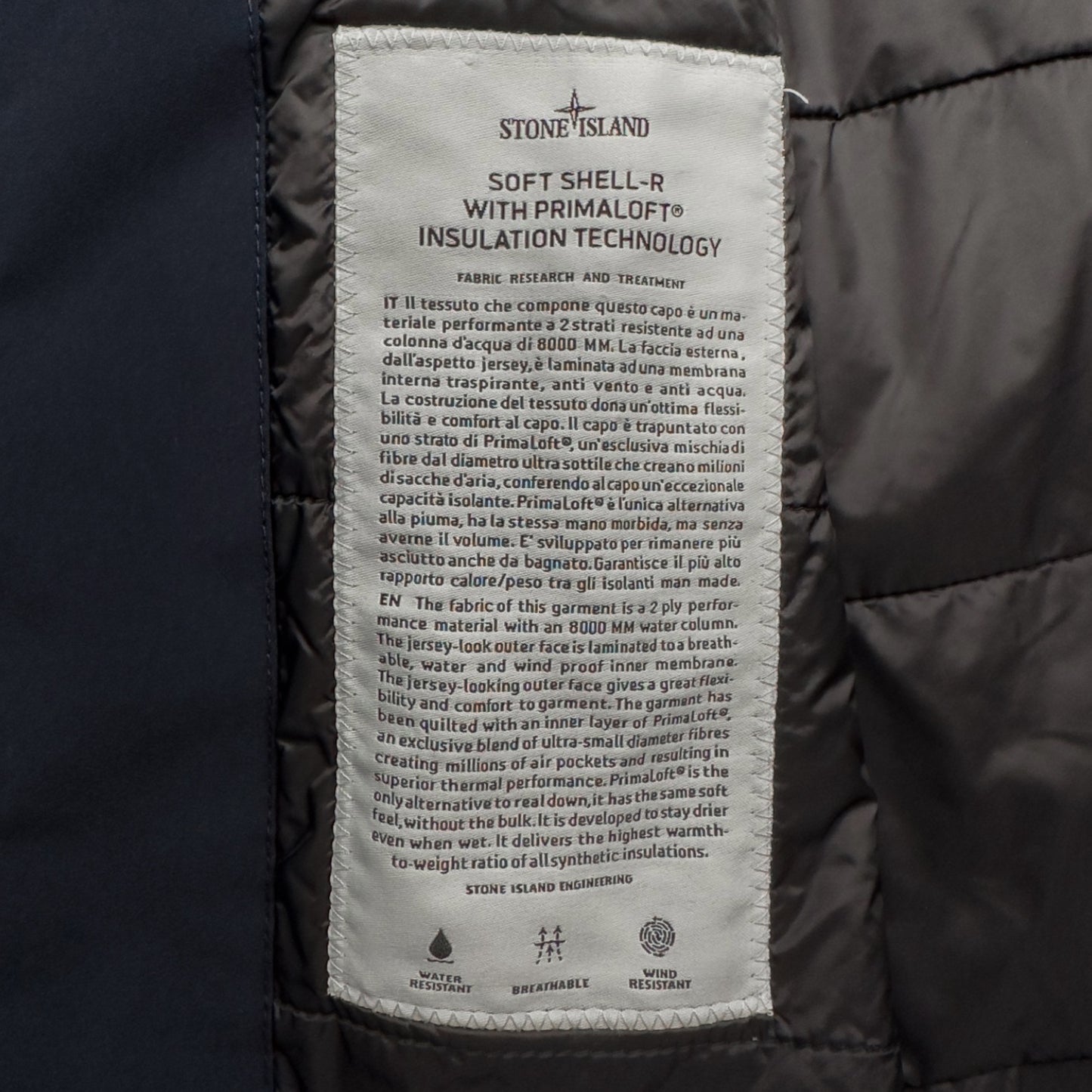 A/W 16 Stone Island Soft Shell Primaloft Jacket - Navy