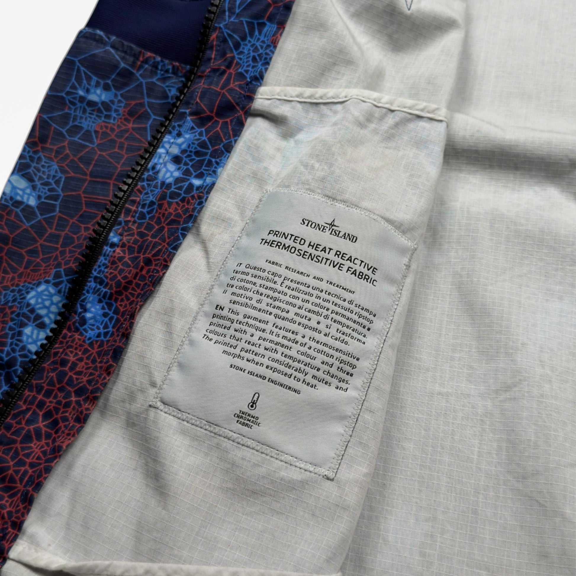 S/S 19 Stone Island Printed Heat Reactive Thermosensitive Parka Jacket