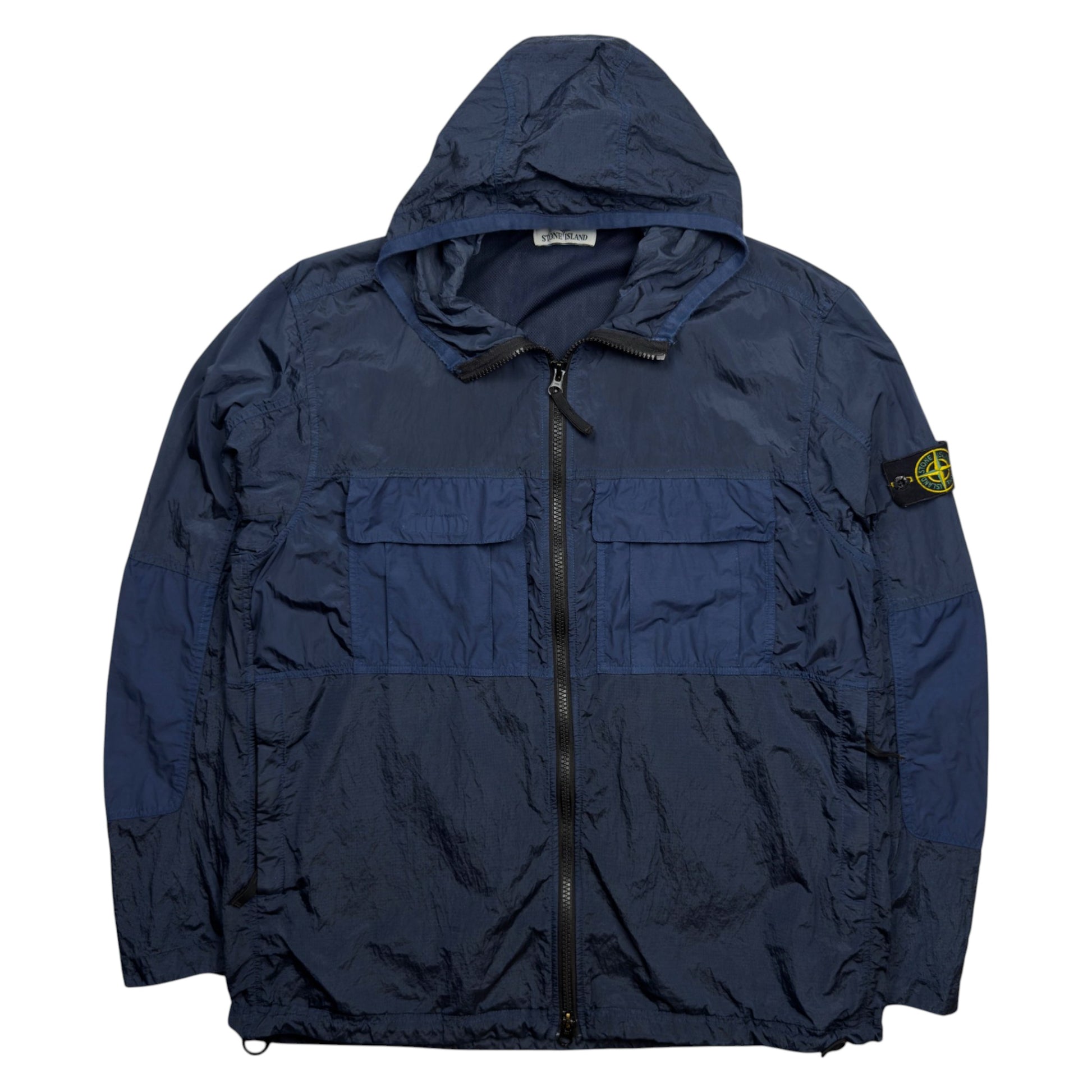 S/S 19 Stone Island Nylon Metal Watro Ripstop Windbreaker Jacket - Navy
