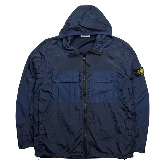 S/S 19 Stone Island Nylon Metal Watro Ripstop Windbreaker Jacket - Navy