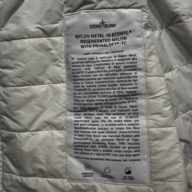 A/W 22 Stone Island Nylon Metal Econyl Overshirt with Primaloft - Silver
