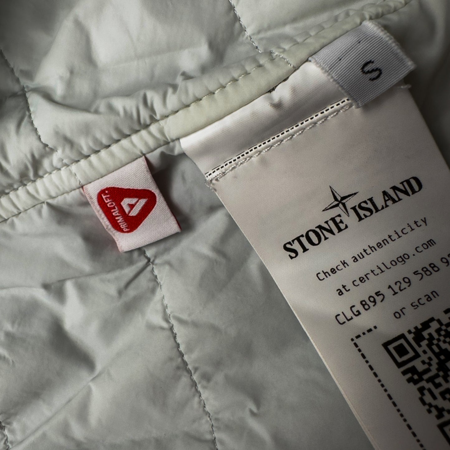 A/W 22 Stone Island Nylon Metal Econyl Overshirt with Primaloft - Silver
