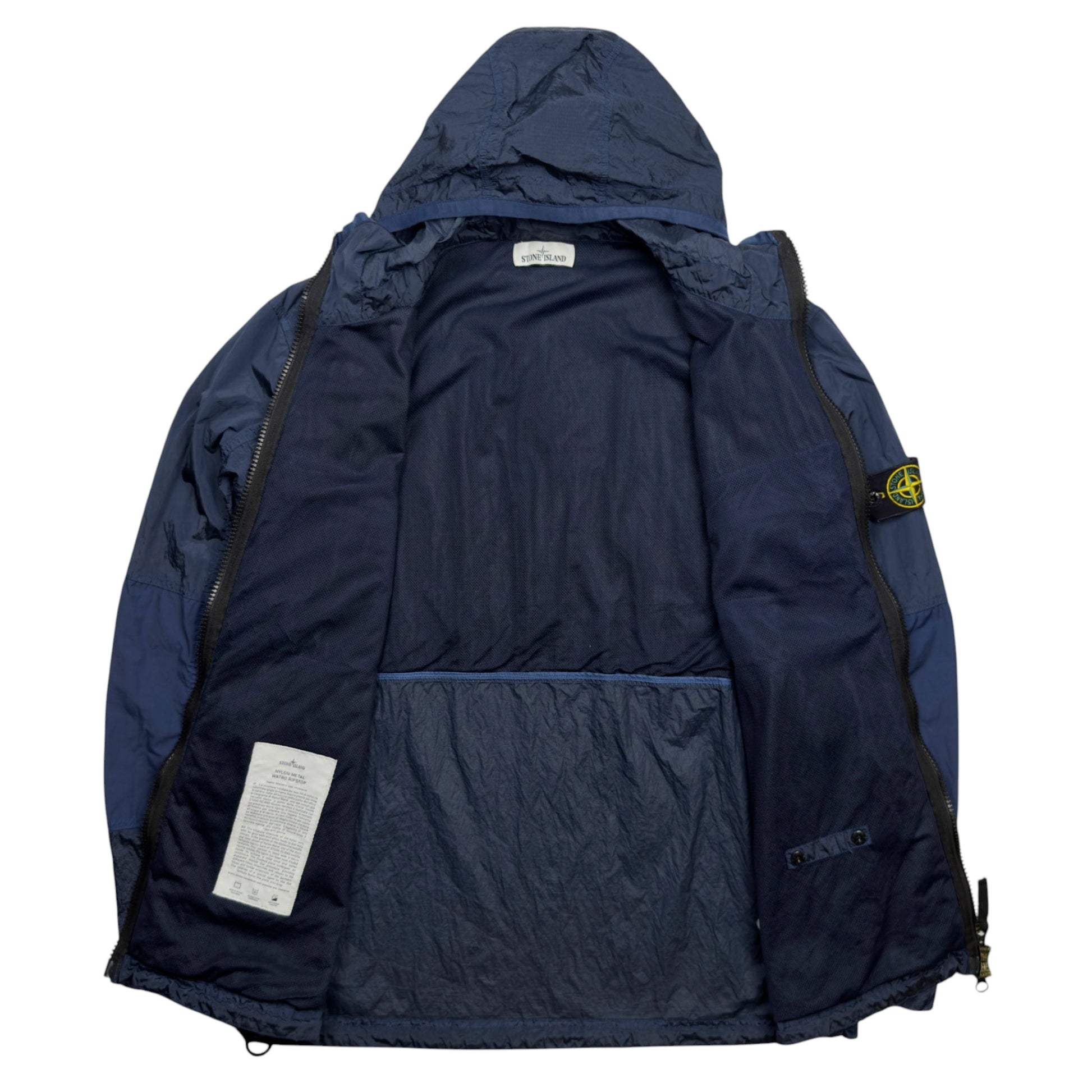 S/S 19 Stone Island Nylon Metal Watro Ripstop Windbreaker Jacket - Navy