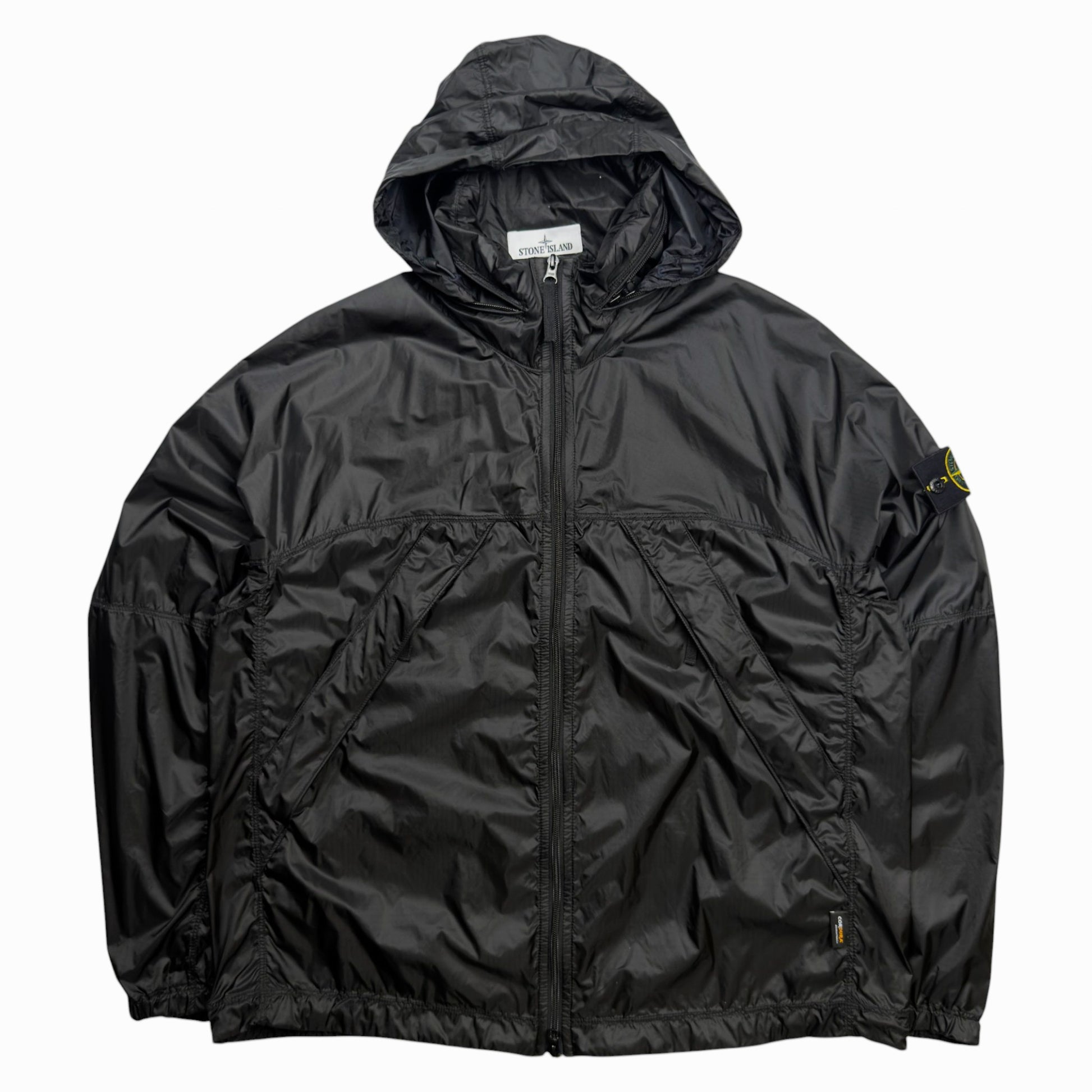 A/W 25 Stone Island Ripstop Light HT Nylon Windbreaker Jacket - Black