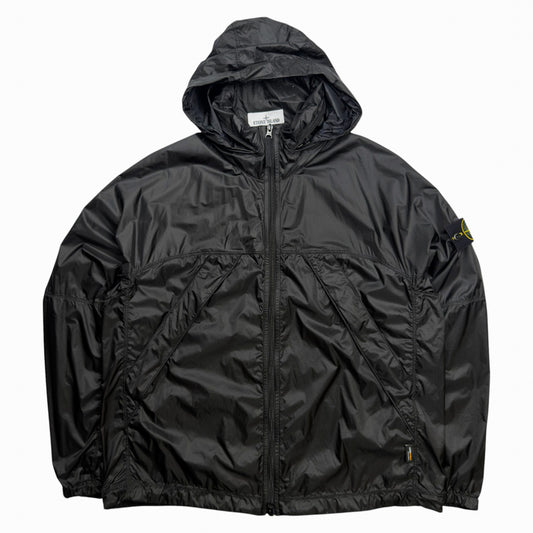 A/W 25 Stone Island Ripstop Light HT Nylon Windbreaker Jacket - Black