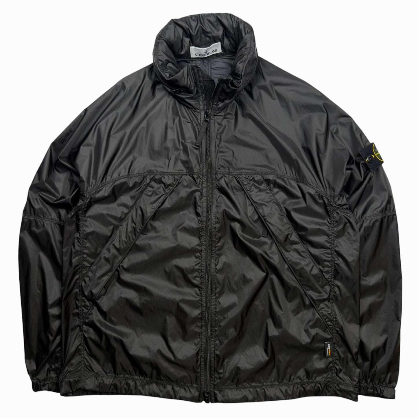 A/W 25 Stone Island Ripstop Light HT Nylon Windbreaker Jacket - Black