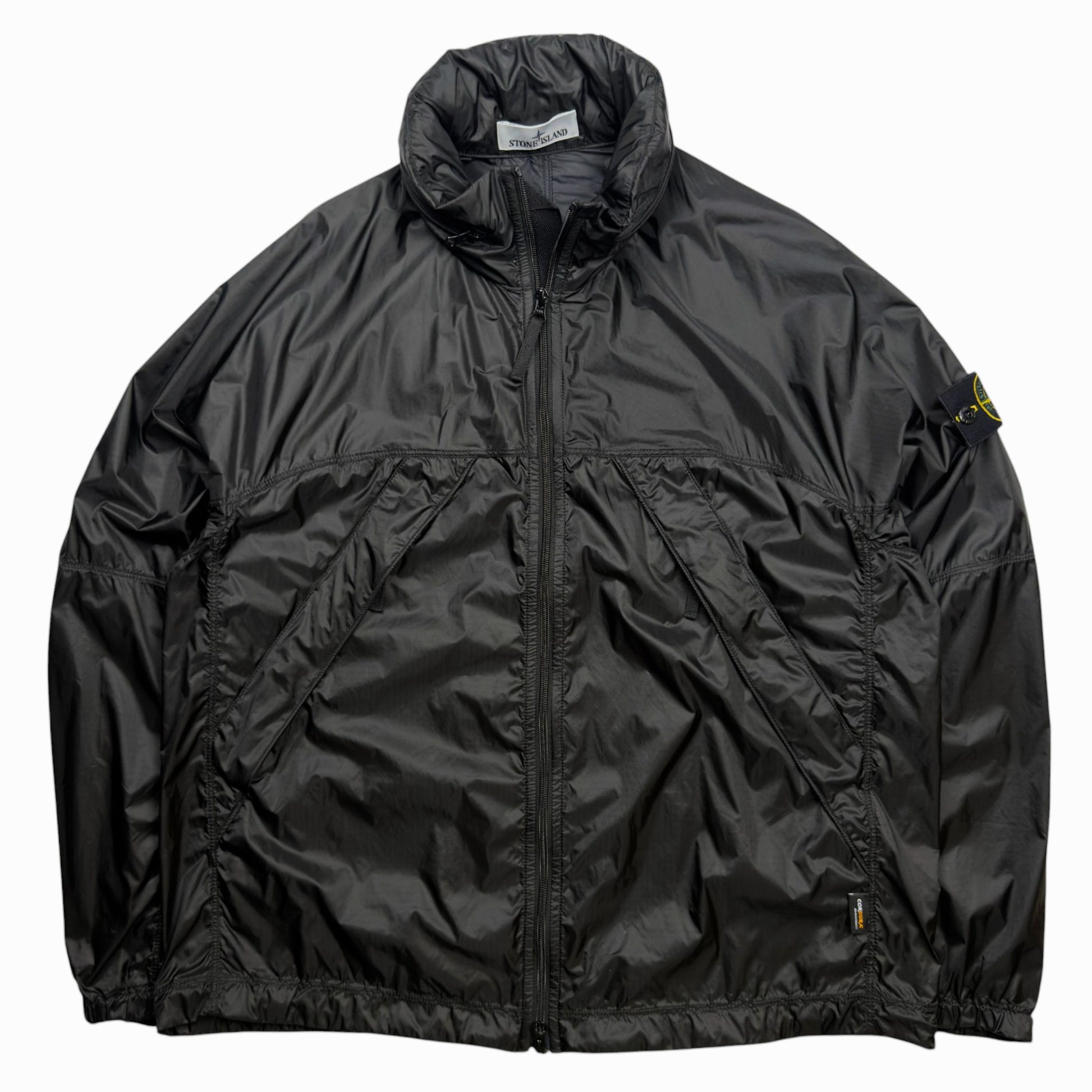 A/W 25 Stone Island Ripstop Light HT Nylon Windbreaker Jacket - Black
