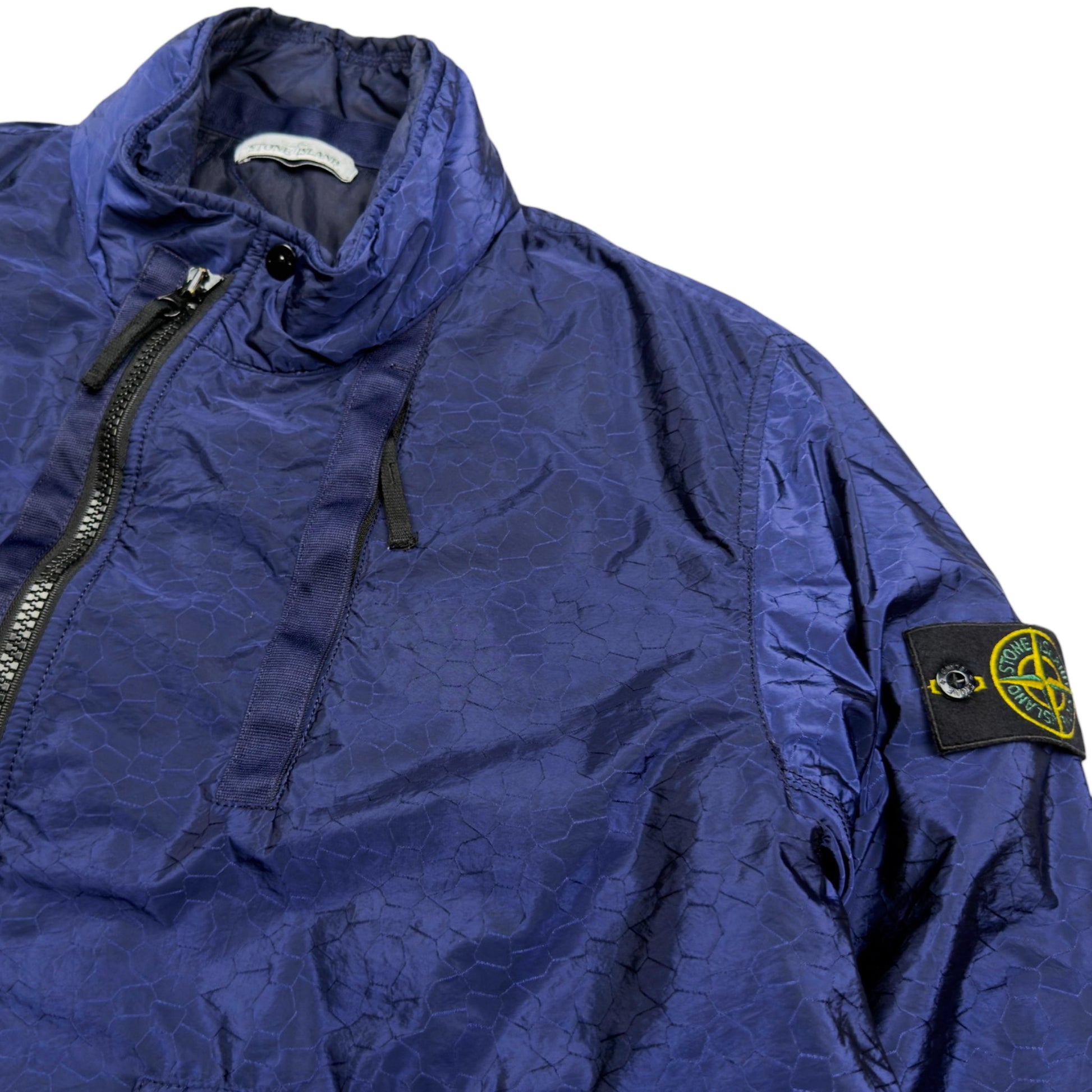 A/W 2014 Stone Island Nylon Metal Watro Jacquard Padded Jacket - Blue