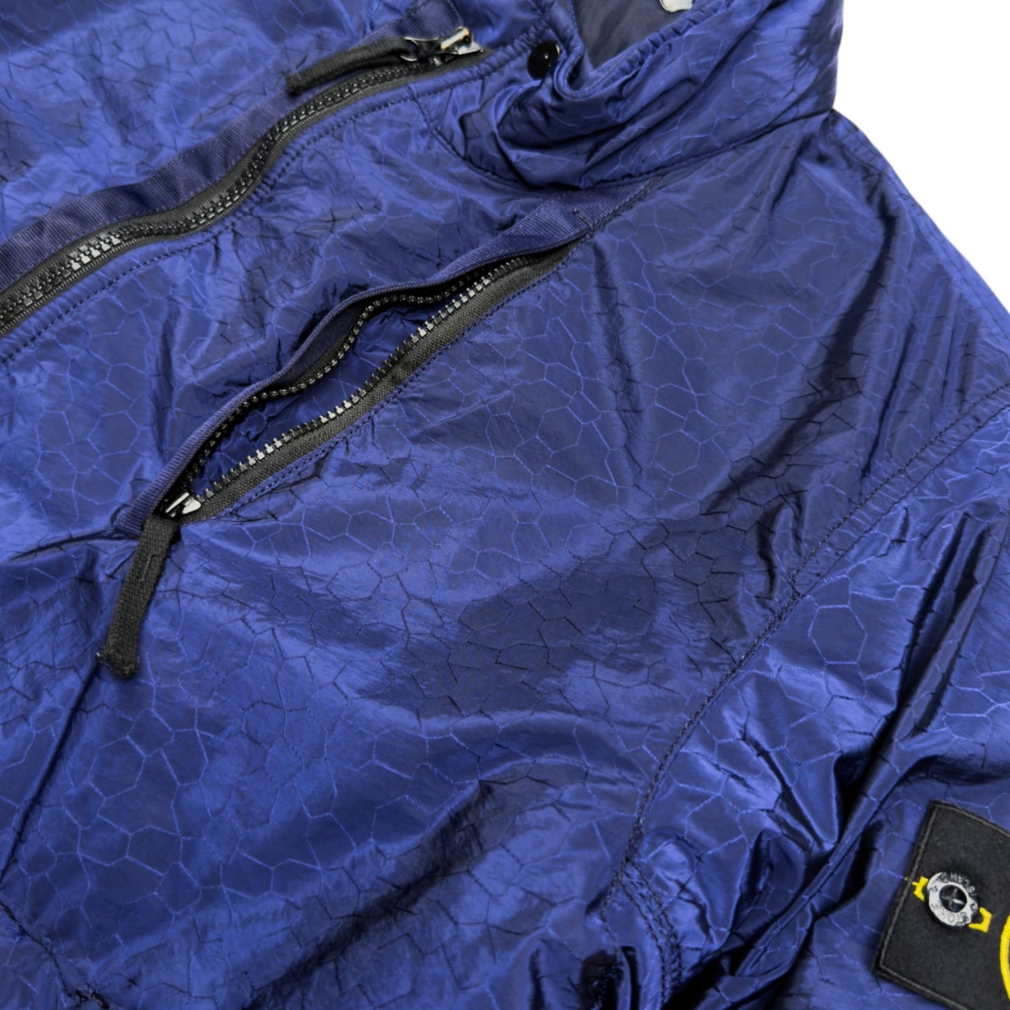 A/W 2014 Stone Island Nylon Metal Watro Jacquard Padded Jacket - Blue