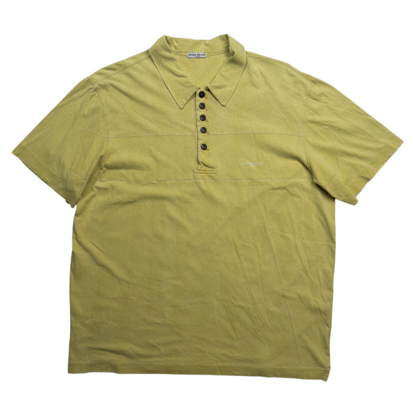 S/S 06 Stone Island Vintage Reverse Seam Polo Shirt - Yellow
