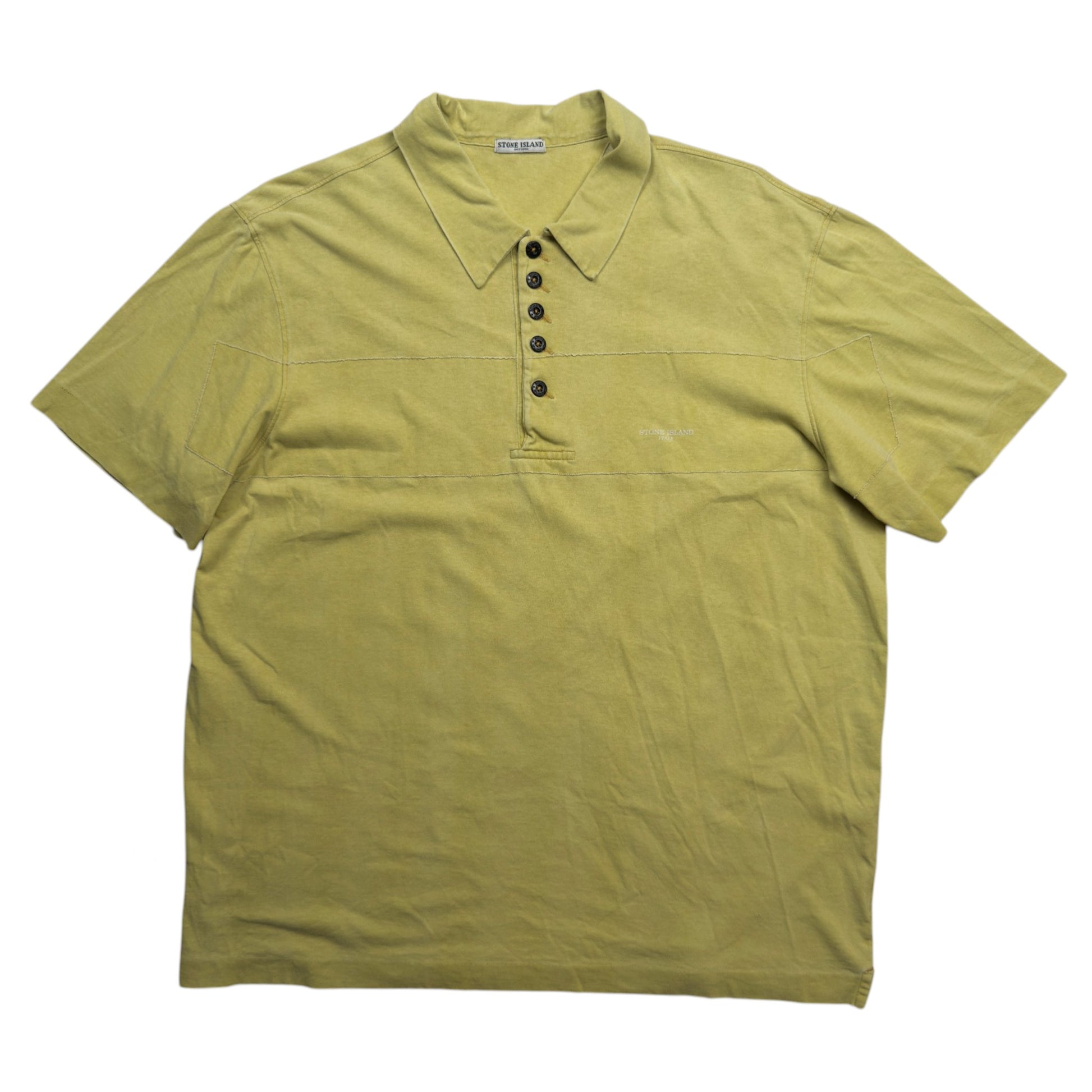 S/S 06 Stone Island Vintage Reverse Seam Polo Shirt - Yellow