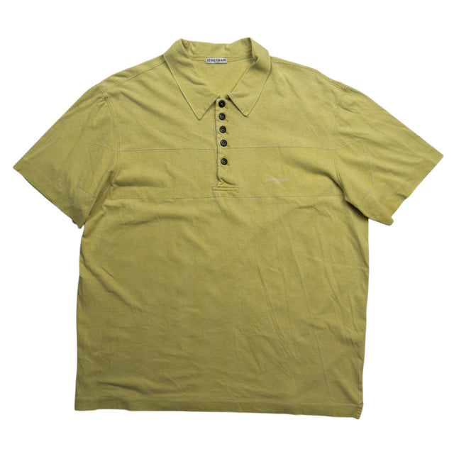 S/S 06 Stone Island Vintage Reverse Seam Polo Shirt - Yellow