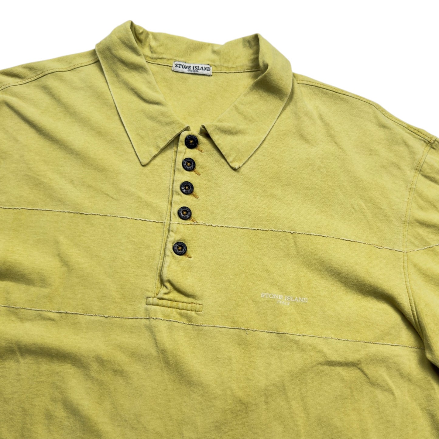 S/S 06 Stone Island Vintage Reverse Seam Polo Shirt - Yellow