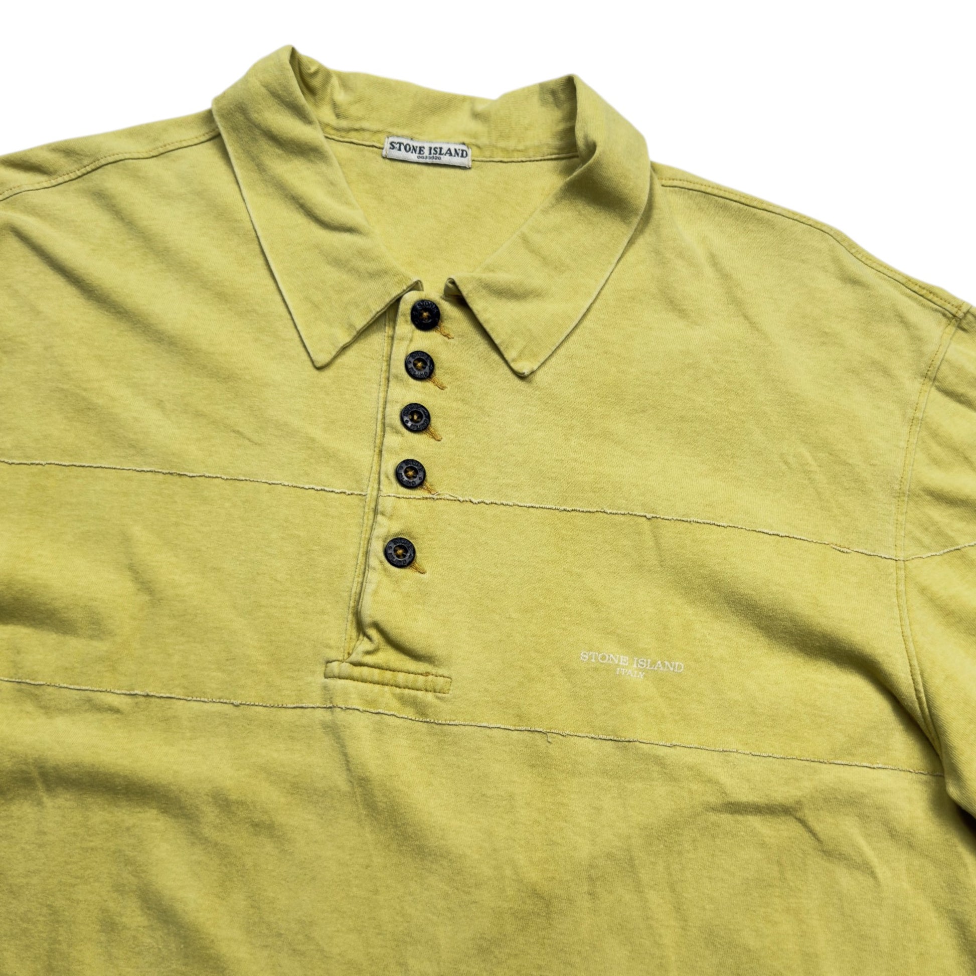 S/S 06 Stone Island Vintage Reverse Seam Polo Shirt - Yellow