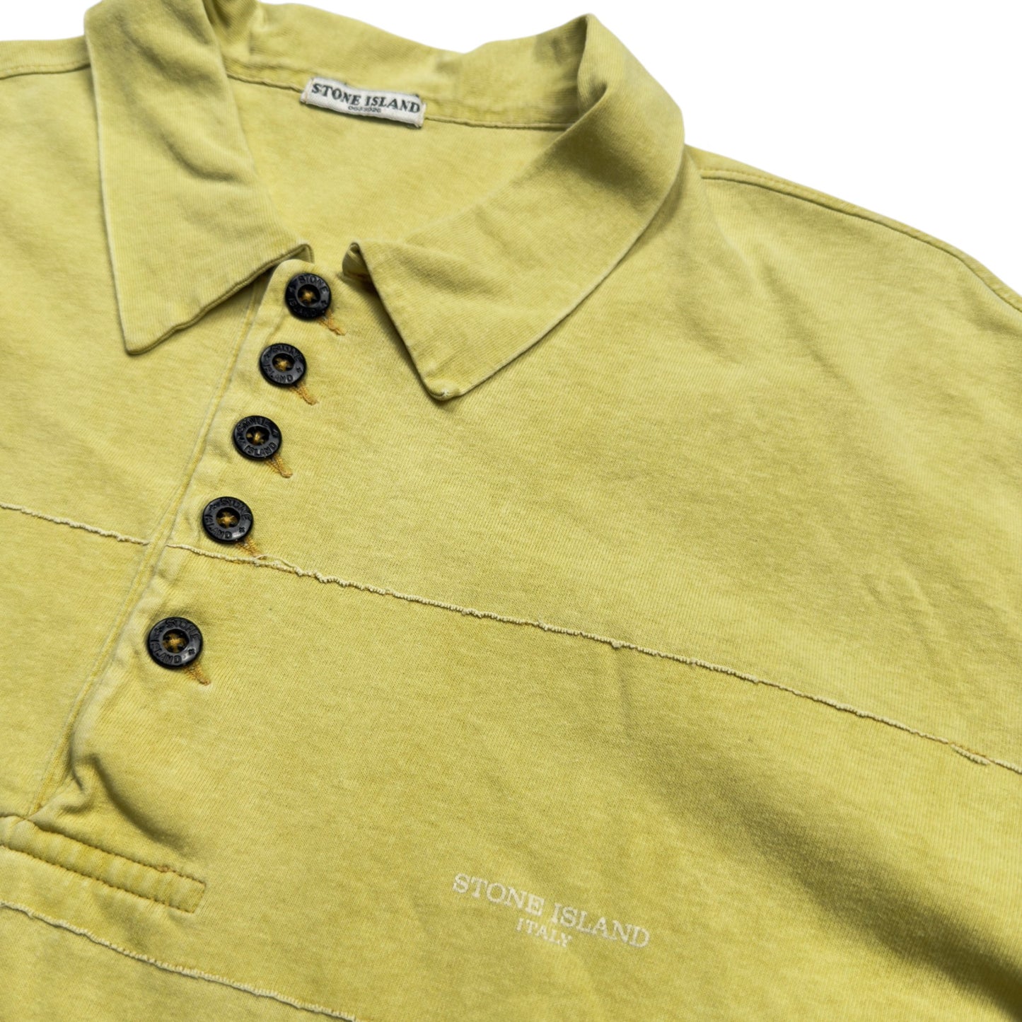 S/S 06 Stone Island Vintage Reverse Seam Polo Shirt - Yellow