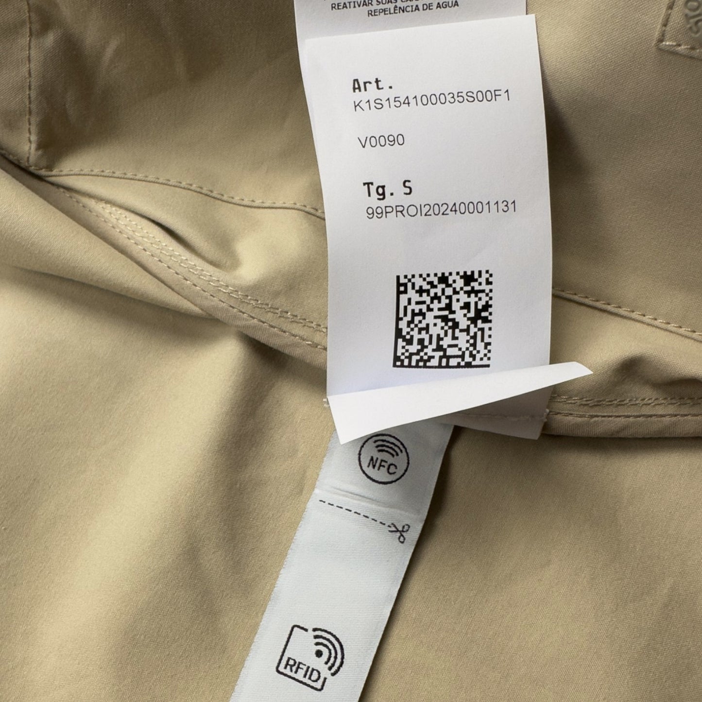 S/S 25 Stone Island Weatherproof Cotton Canvas Ghost Piece Jacket