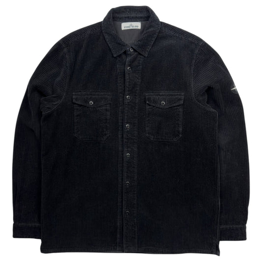 A/W 20 Stone Island Corduroy 2 Pocket Overshirt - Black