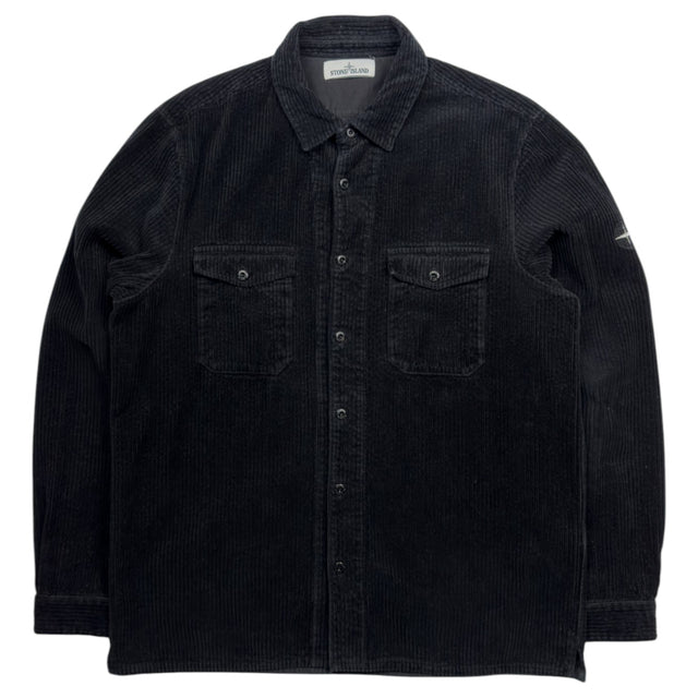 A/W 20 Stone Island Corduroy 2 Pocket Overshirt - Black