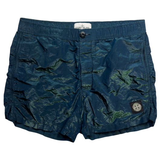 S/S 17 Stone Island Nylon Metal Weft Swim Shorts - Blue / Green