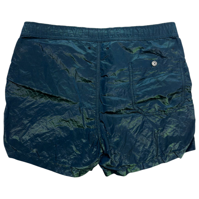 S/S 17 Stone Island Nylon Metal Weft Swim Shorts - Blue / Green