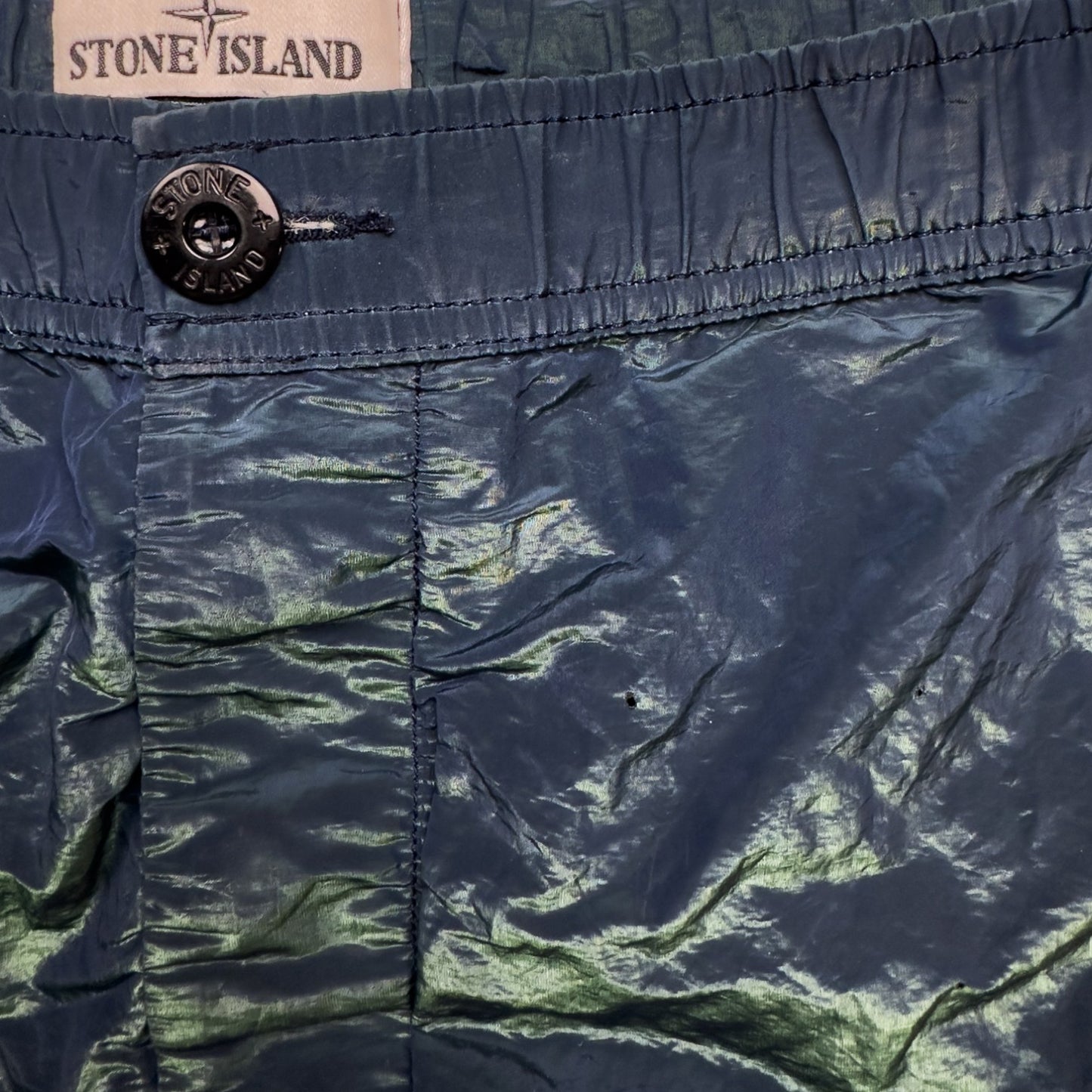 S/S 17 Stone Island Nylon Metal Weft Swim Shorts - Blue / Green