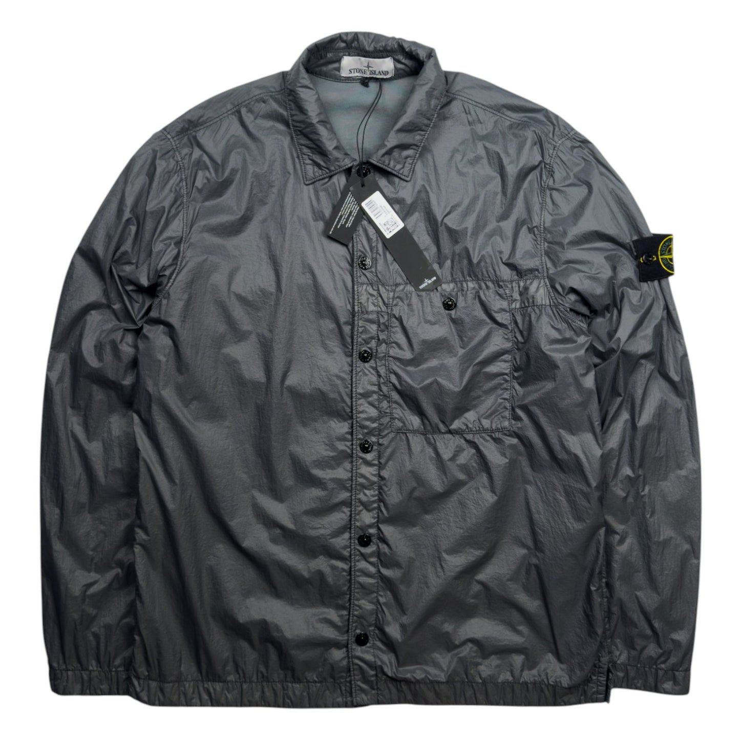 A/W 23 Stone Island Micro Yarn Overshirt - Lead Grey