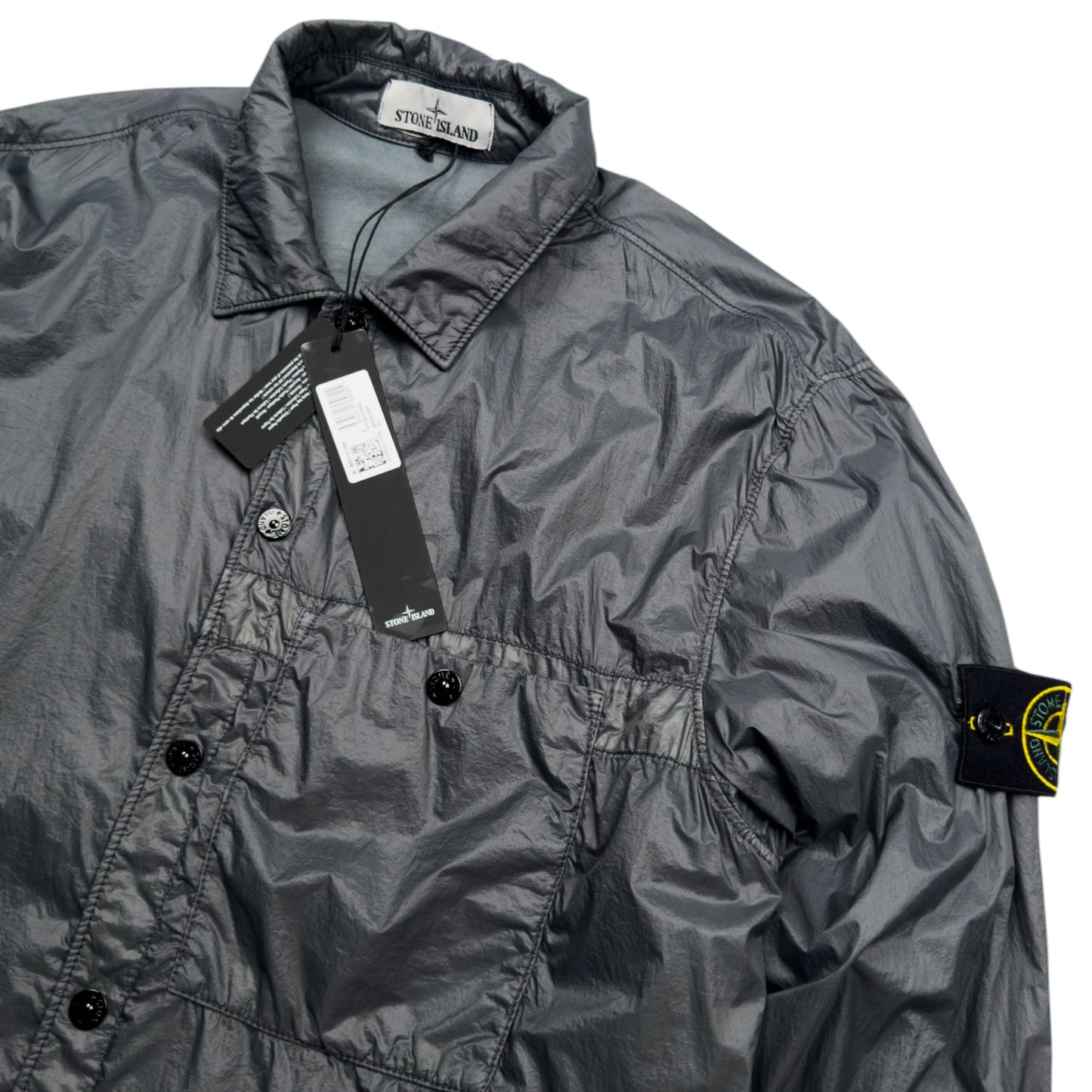 A/W 23 Stone Island Micro Yarn Overshirt - Lead Grey