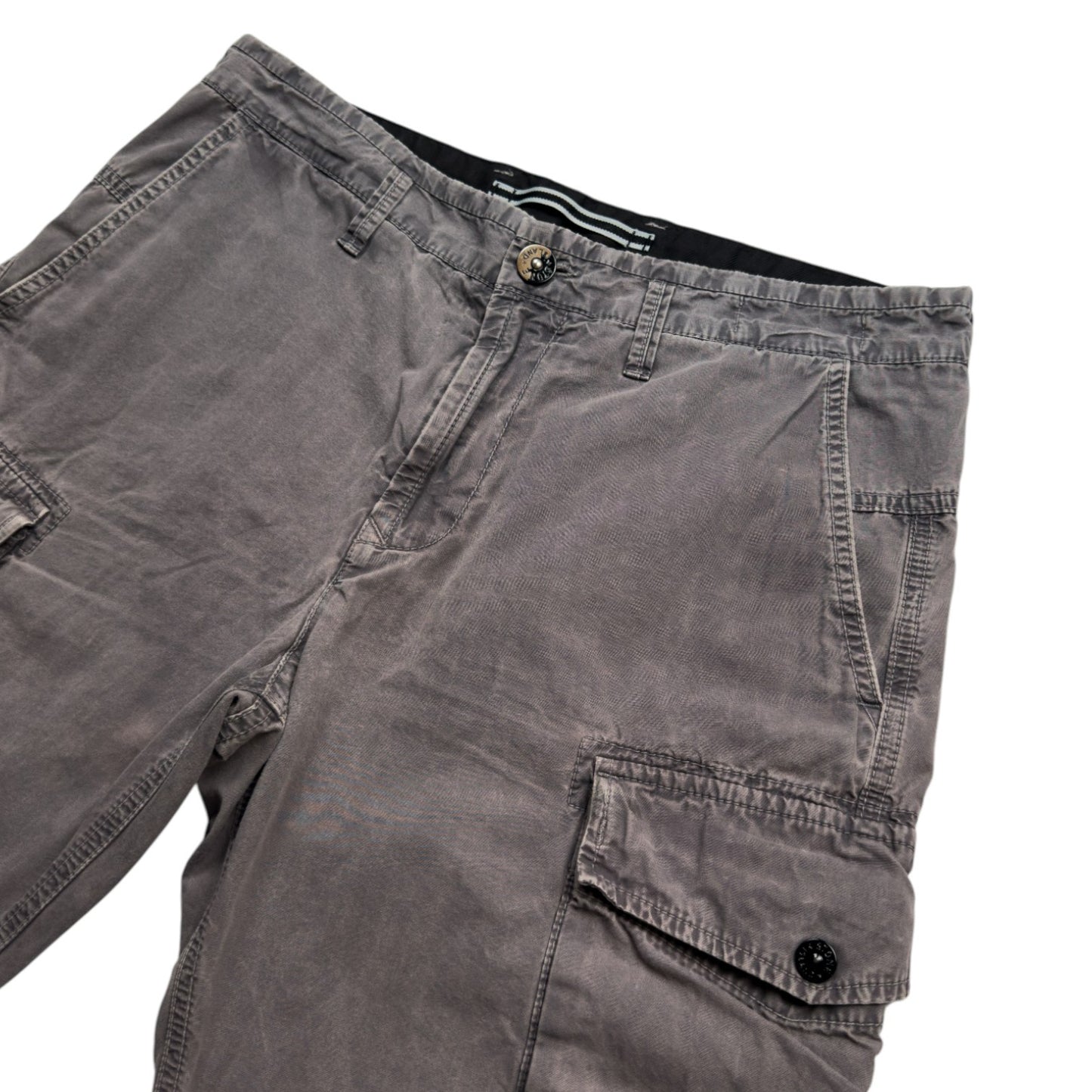 S/S 21 Stone Island Bermuda Cargo Shorts - Grey