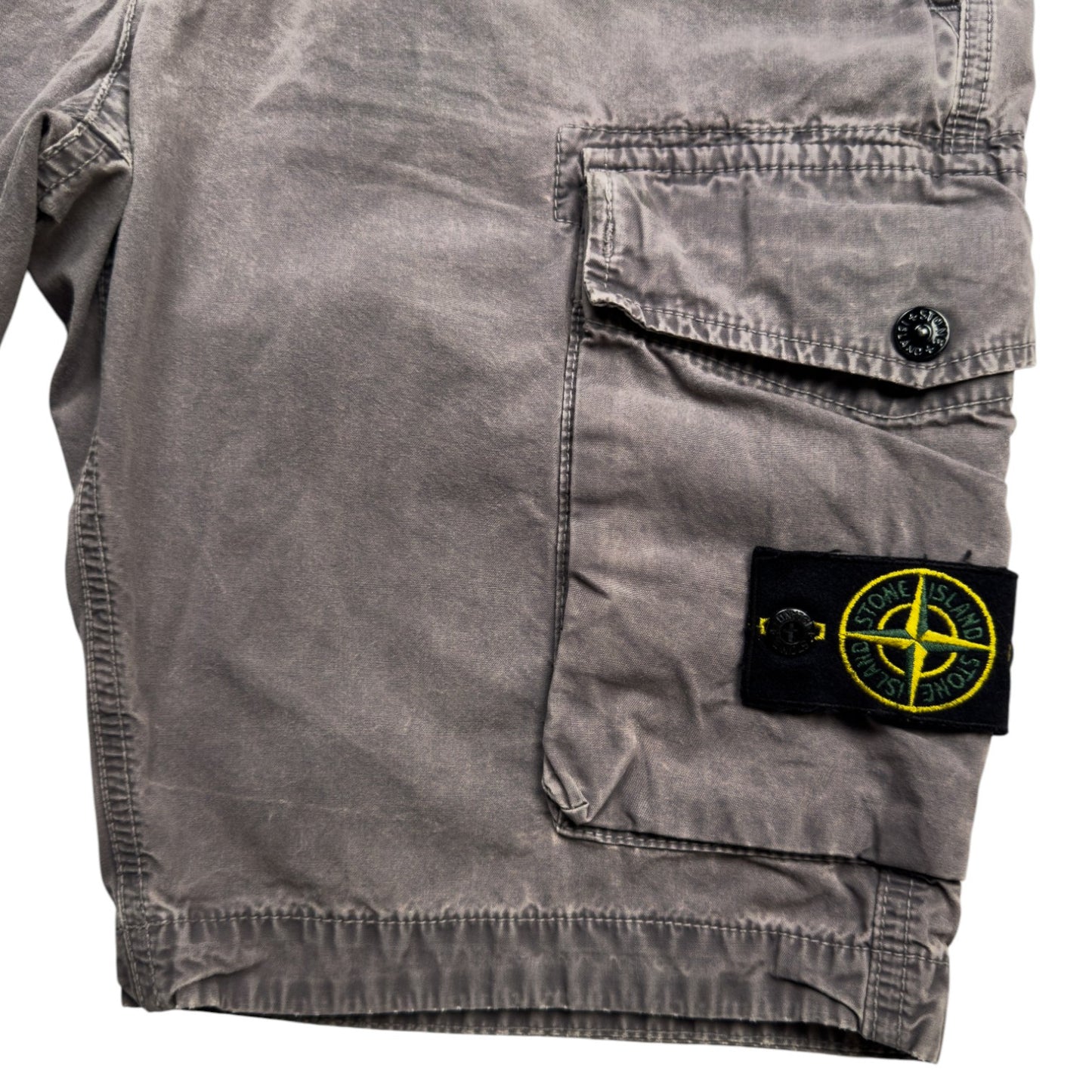 S/S 21 Stone Island Bermuda Cargo Shorts - Grey