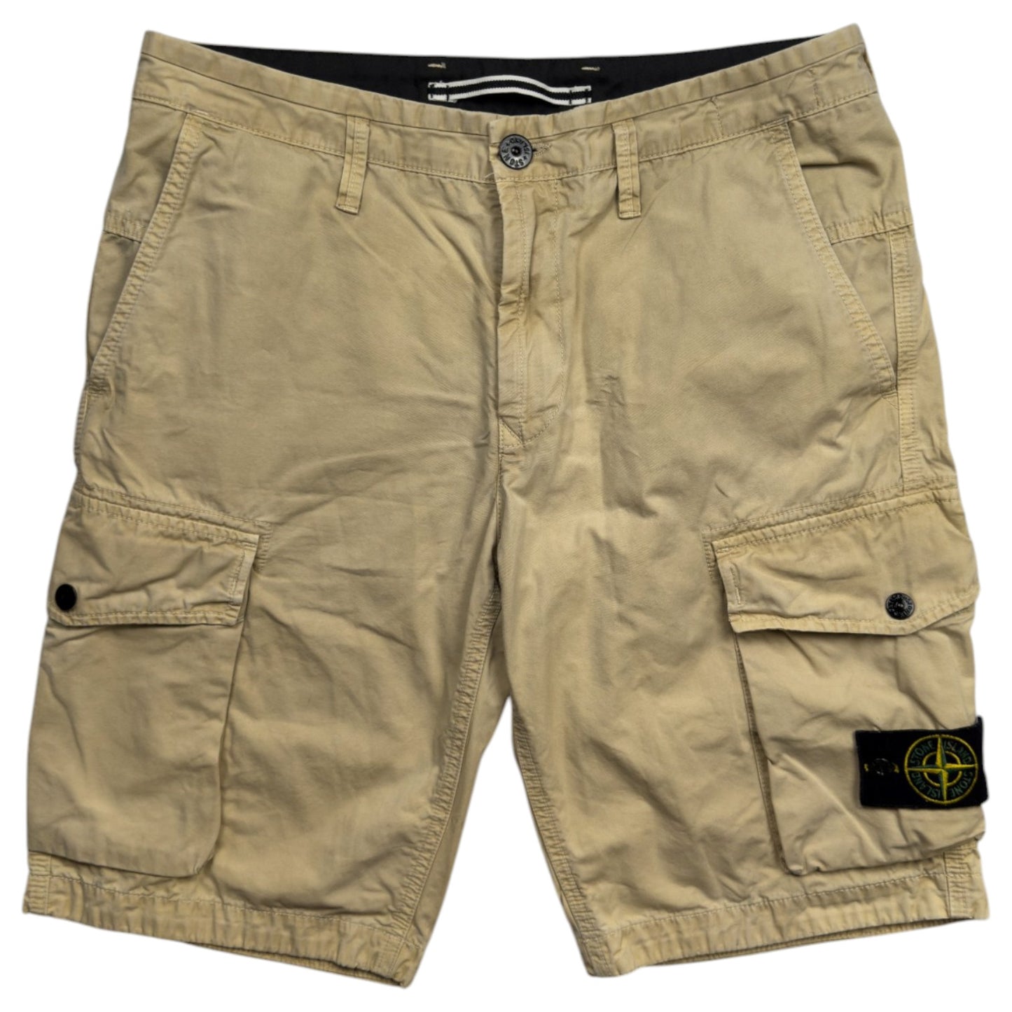 S/S 20 Stone Island Bermuda Cargo Shorts - Sand