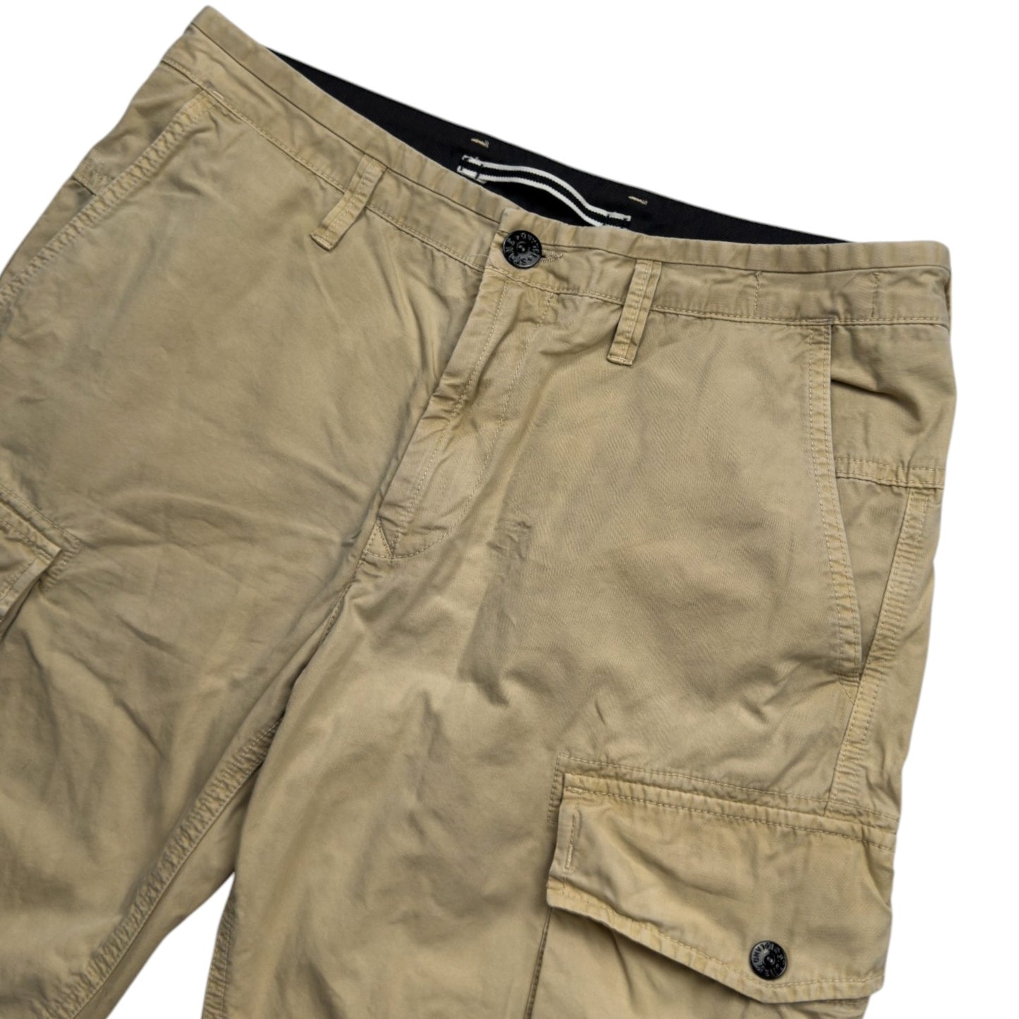 S/S 20 Stone Island Bermuda Cargo Shorts - Sand