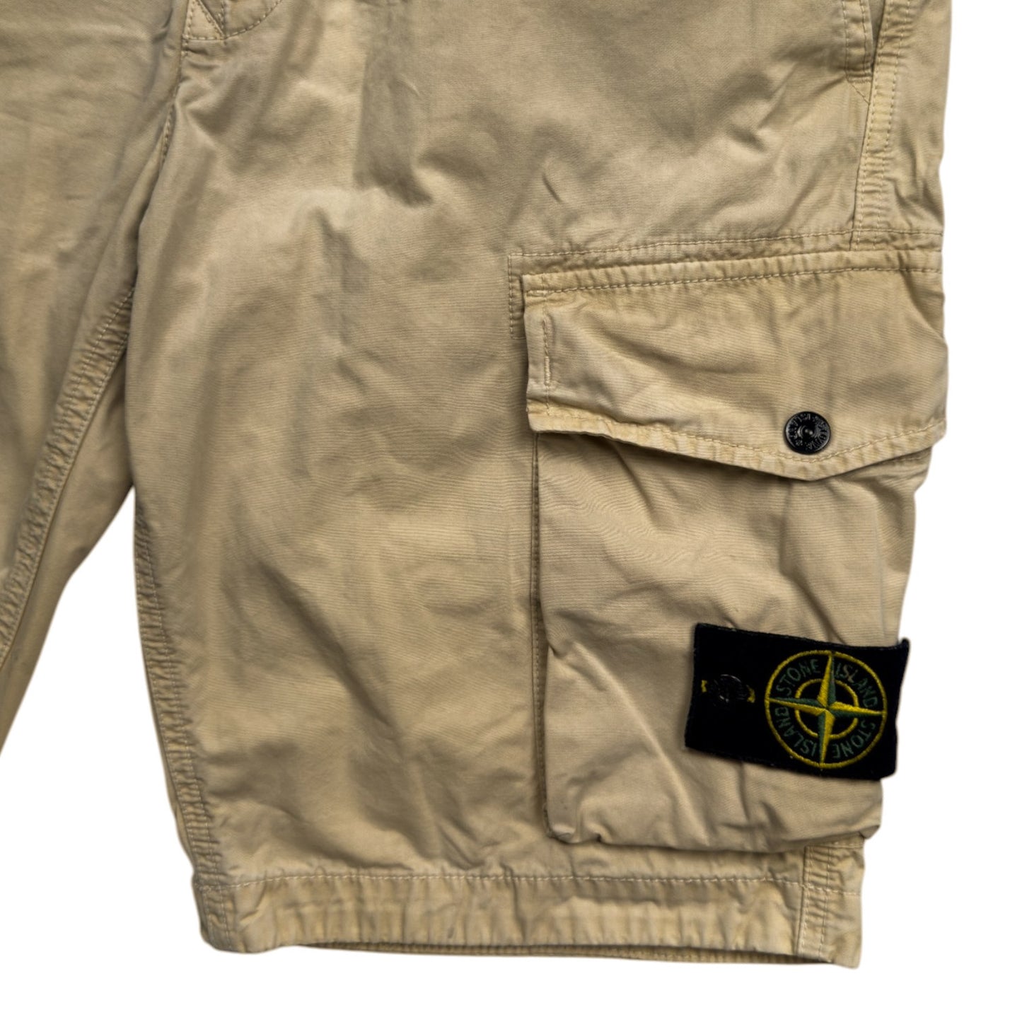 S/S 20 Stone Island Bermuda Cargo Shorts - Sand