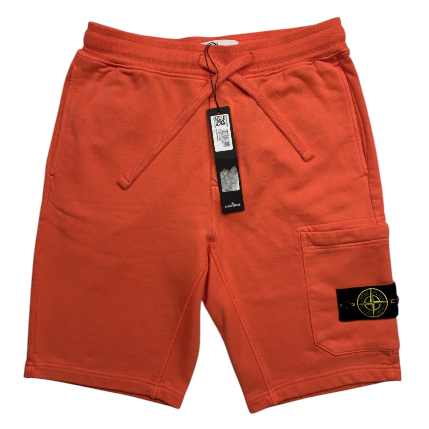 S/S 22 Stone Island Cotton Jersey Cargo Shorts - Coral