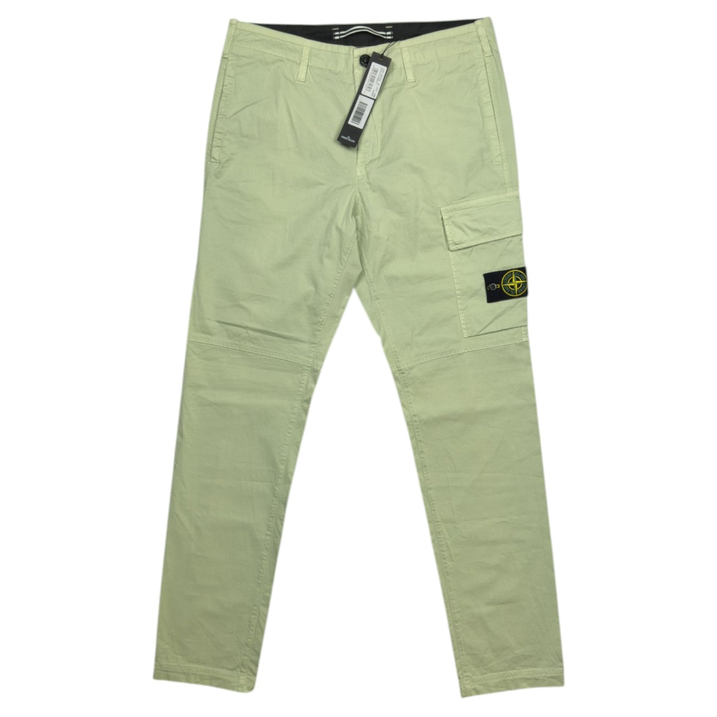 S/S 21 Stone Island Stretch Cotton Cargo Trousers - 31 SL - Mint Green