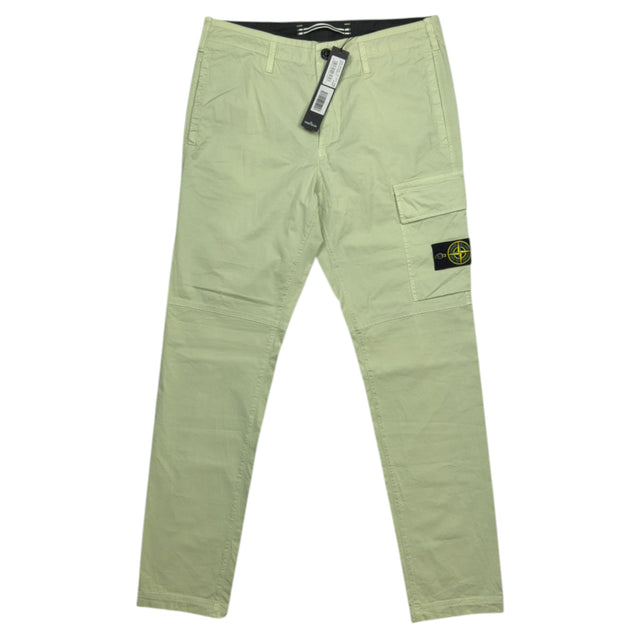 S/S 21 Stone Island Stretch Cotton Cargo Trousers - 31 SL - Mint Green