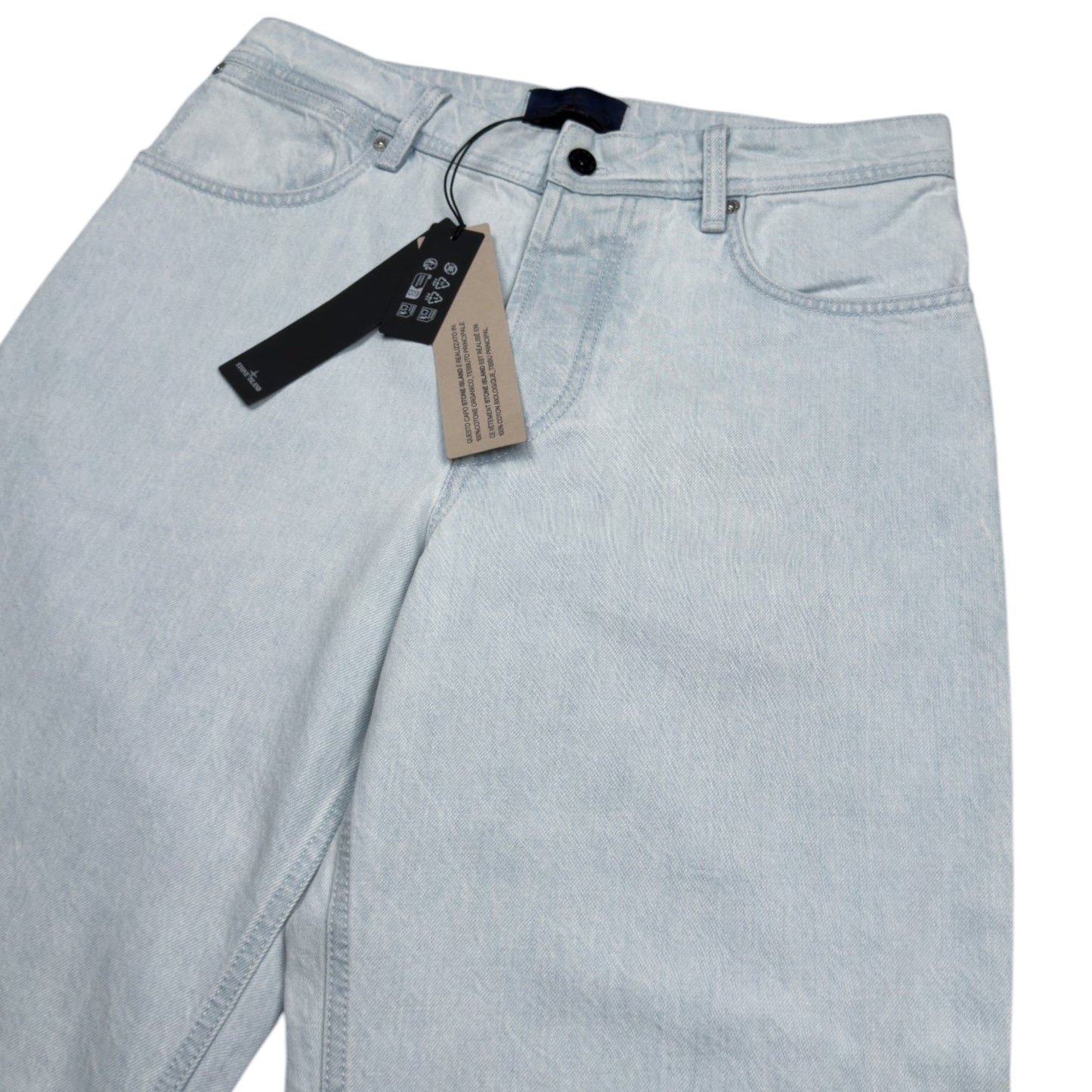 S/S 26 Stone Island Indigo Denim - Ultra Bleach - Loose Fit Jeans