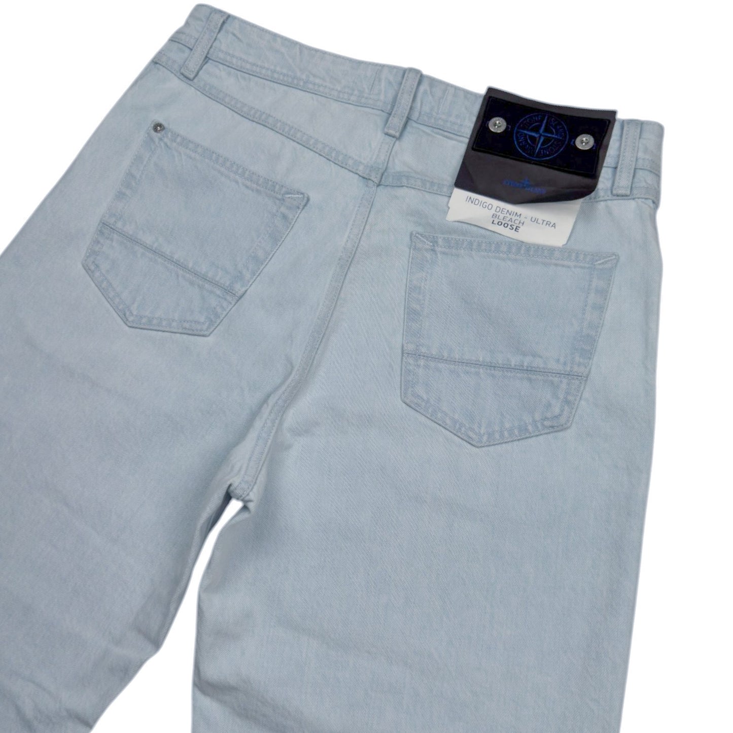 S/S 26 Stone Island Indigo Denim - Ultra Bleach - Loose Fit Jeans