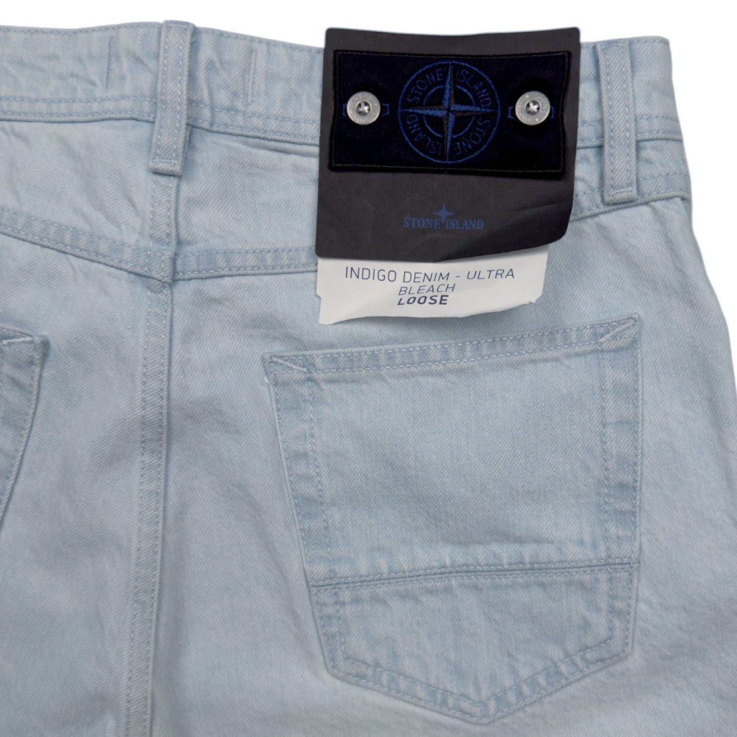 S/S 26 Stone Island Indigo Denim - Ultra Bleach - Loose Fit Jeans