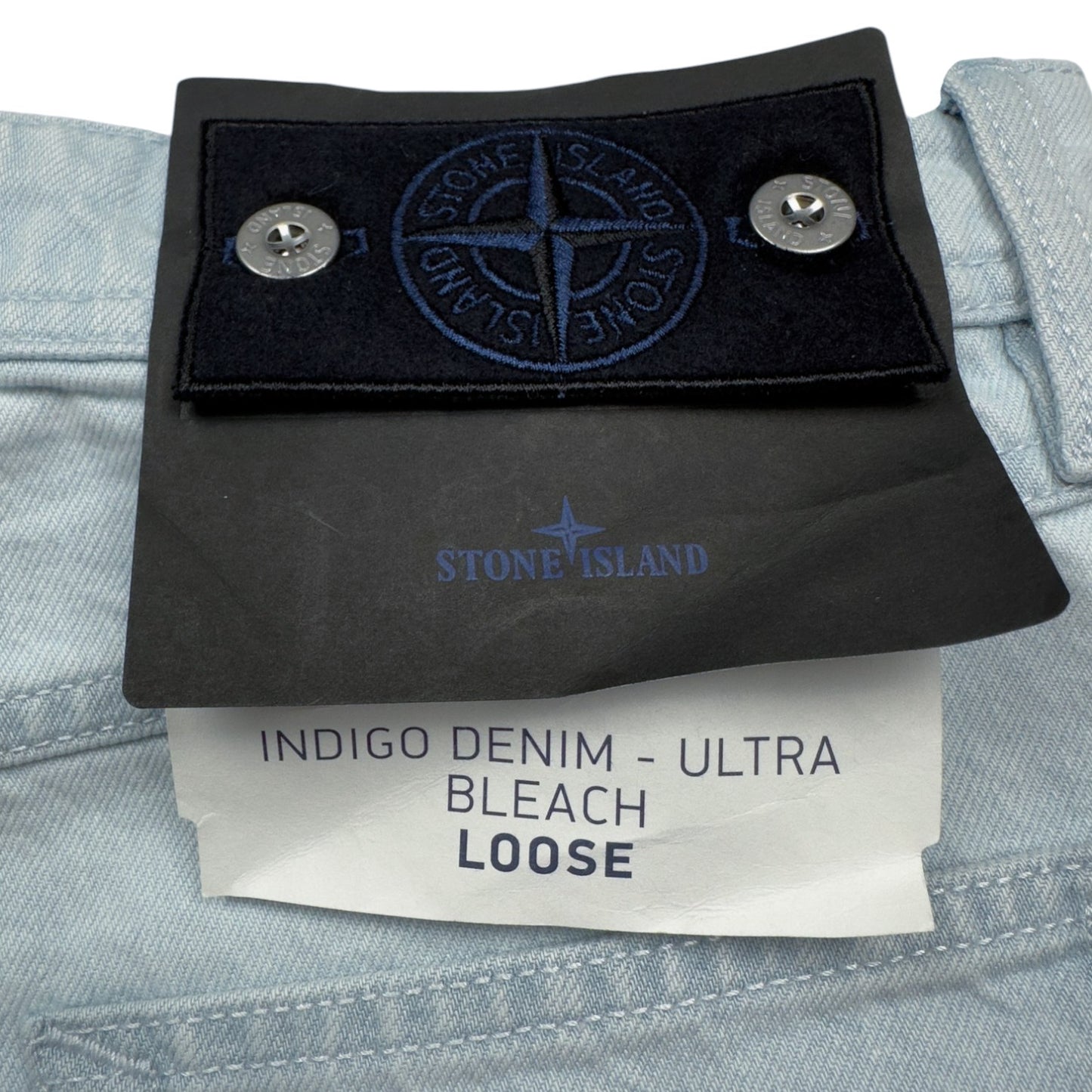 S/S 26 Stone Island Indigo Denim - Ultra Bleach - Loose Fit Jeans