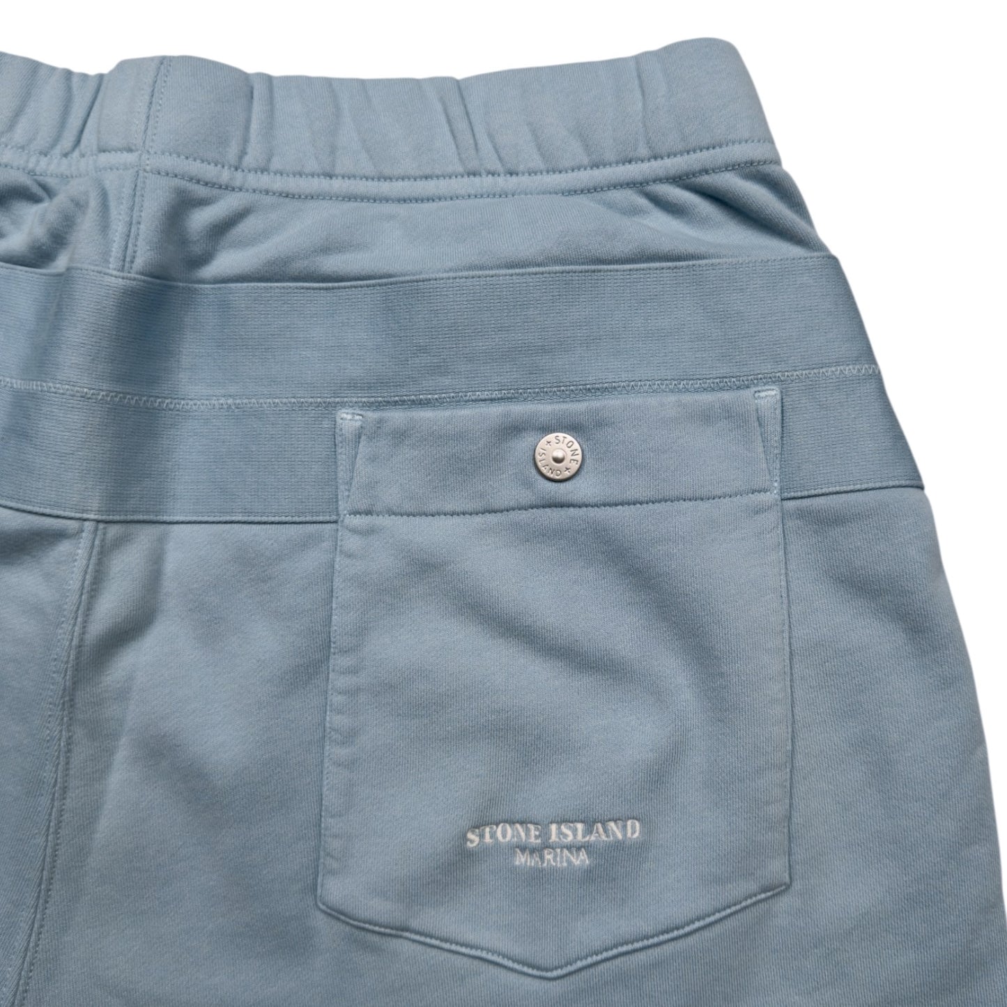 S/S 25 Stone Island Marina Cotton Fleece Joggers - Blue