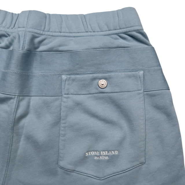 S/S 26 Stone Island Marina Cotton Fleece Joggers - Blue